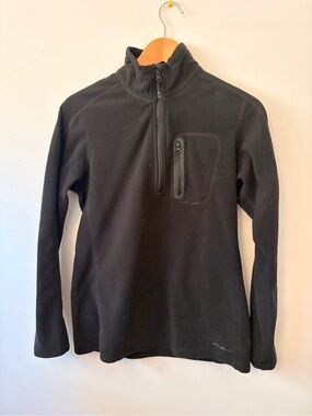 Eddie Bauer Black Half-Zip Fleece Pullover